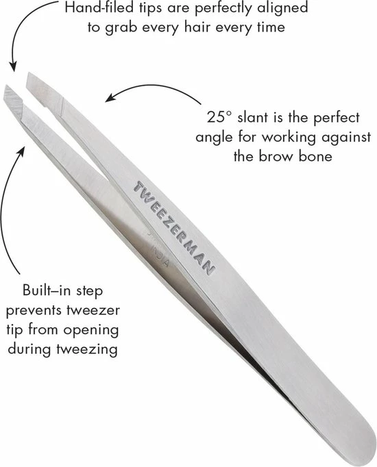 Tweezerman Slant Tweezer RVS Pincet - 1 St 3 Tweezerman Slant Tweezer RVS Pincet - 1 St - Afbeelding 3
