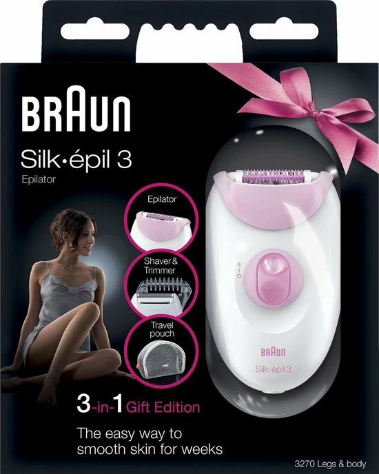 Braun Epilator Silk Epil 3 3270 - Roze 3 Braun Epilator Silk Epil 3 3270 - Roze - Afbeelding 3