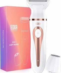 Perfect Als Moederdag Cadeau Cadeautje Elektrisch Scheerapparaat Voor Dames, Draadloze Ladyshaver Voor Gezicht, Armen En Benen, Oksels, Intieme Zone, Droog En Nat Scheren, USB-C Opladen - Wit