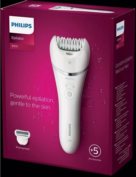 Philips Series 8000 BRE710/00 - Wet & Dry - Epilator 5 Philips Series 8000 BRE710/00 - Wet & Dry - Epilator - Afbeelding 5