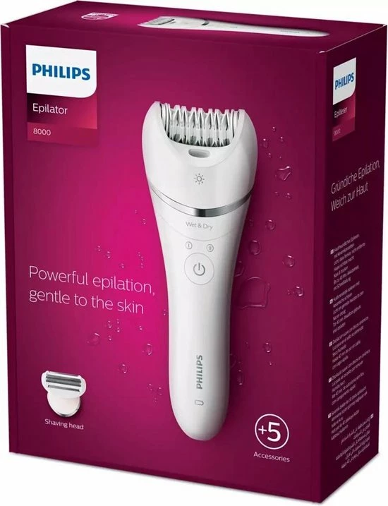 Philips Series 8000 BRE710/00 - Wet & Dry - Epilator 4 Philips Series 8000 BRE710/00 - Wet & Dry - Epilator - Afbeelding 4