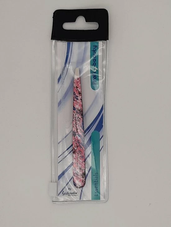 Pincet 3?", schuine punt, roze design print, AISI 420 edel staal Profi4Beauty Pincet 3?", Schuine Punt, Roze Design Print, AISI 420 Edel Staal -Philips winkel 550x732 16