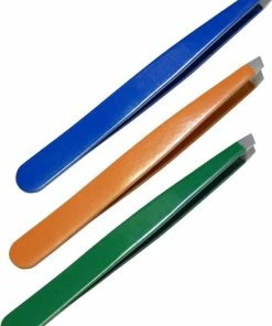 Precizor Pincet Set | Tweezer | Epileer Pincet | Schuine Zijde | 3 Delig | RVS | PZ-1371