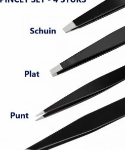 Medies - Professionele Epileer Pincetten Set Met 4 Pincetten | Pincet | Pincet Epileer | Pincet Hobby | Pincetten - 4 Stuks