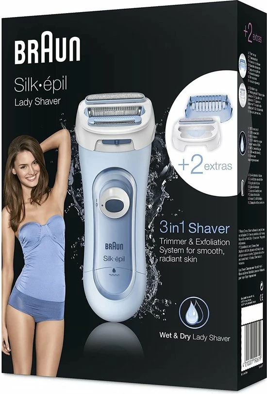 Braun Silk-épil Ladyshave 5-160 Blauw - 3in1 Draadloos W&D Elek Scheerapparaat, Trimmer En Scrub Elektrisch scheerapparaat voor dames | waterdicht droog en nat scheren Ladyshaver Braun Silk-épil Ladyshave 5-160 Blauw - 3in1 Draadloos W&D Elek Scheerapparaat, Trimmer En Scrub Elektrisch Scheerapparaat Voor Dames | Waterdicht Droog En Nat Scheren -Philips winkel 550x811 1
